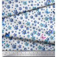 thumbnail image 3 of Soimoi Silk Fabric Butterfly & Flower Floral Print Fabric by the Yard 42 Inch Wide, 3 of 3