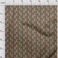 thumbnail image 2 of oneOone Silk Tabby Fabric Leaves & Floral Block Print Sewing Fabric BTY 42 Inch Wide, 2 of 4