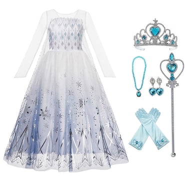 HAWEE Princess Dress up Costume Cosplay Girls Long Sleeve Dress Queen Costumes for Birthday