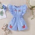 thumbnail image 1 of TopLLC Tout-Petits Bébés Filles Garçons Manches Courtes T-Shirt Imprimé Couleur Col Rond Combinaison Barboteuse Pantalon Fille, 1 of 9