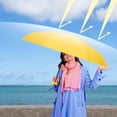 thumbnail image 1 of Dvkptbk Mini Travel Sun Umbrella for Purse with Case, Small Compact Capsule Umbrella Protection Sun, Lightweight Portable Parasol Windproof Umbrella for Women Men (Yellow), 1 of 9