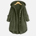 thumbnail image 2 of Kcodviy Cardigan en Molleton Décontracté Uni pour Femme, Manteau Long à Capuche avec Fermeture Éclair, Veste en Molleton Zippée pour Femme, Hauts en Molleton pour Femme, Veste en Molleton pour Femme, Veste pour Temps Froid, 2 of 5