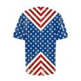 thumbnail image 4 of Hauts d'Entraînement d'Été Grande Taille pour Femmes, T-Shirts d'Été Décontractés à Col Rond à Manches Courtes, Imprimé Drapeau, Coupe Ajustée, Hauts Basiques, Tees, Blouses, T-Shirt à Col en V pour Femmes en Liquidation, 4 of 6