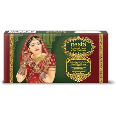 Neeta Natural Henna Paste Temporary Tattoos Hand Tattoo Design | Pack of 4 Paste | Brown