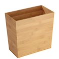 thumbnail image 1 of iDesign Rectangular Bamboo Waste Basket The Formbu Collection - 10.5"" x 5.75"" x 10 Natural Wood Finish, 1 of 5