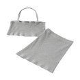 thumbnail image 2 of KuriozudKids Summer Girls Halter Neck Crop Tops Short Slit Skirt, 2 of 5