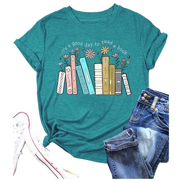 Hauts pour Femmes Imprimé Confortable et à la Mode T-Shirt à Manches Courtes Vert Menthe m