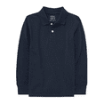 thumbnail image 1 of Unizone Uniforms Polo Piqué à Manches Longues pour Garçon ( Petit, Marine), 1 of 5