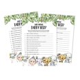 thumbnail image 1 of Inkdotpot Safari Jungle Animals 50 PackWho Knows Daddy BestBaby Shower GameCards FunActivity Cards, 1 of 5