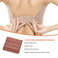 thumbnail image 4 of Extension Strap Bra Extender Buckle 3 Hook Women Accessories Practical Elastic Multicolor Clips Tight 3 Rows Underwear coffee, 4 of 6