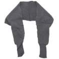 thumbnail image 1 of Châle Tricoté Rectangulaire Gris Foncé avec Manches pour Hommes et Femmes 1Pcs, 1 of 8