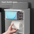 thumbnail image 2 of Over The Toilet Storage Toilet Paper Toilet Paper Storage Wipes Dispenser for Bathroom Toilet Paper with Flushable Wipes Dispenser Storage and Phone Shelf Bathroom Storage Cabinet, 2 of 5
