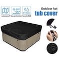 thumbnail image 4 of kjfeif Liquidation Housse Carrée Robuste pour Spa Extérieur, Protecteur de Mobilier de Patio Résistant aux Intempéries avec Bords Renforcés, Toit Rigide Isolé Thermiquement pour l'Entretien de l'Équipement de Piscine, 4 of 9