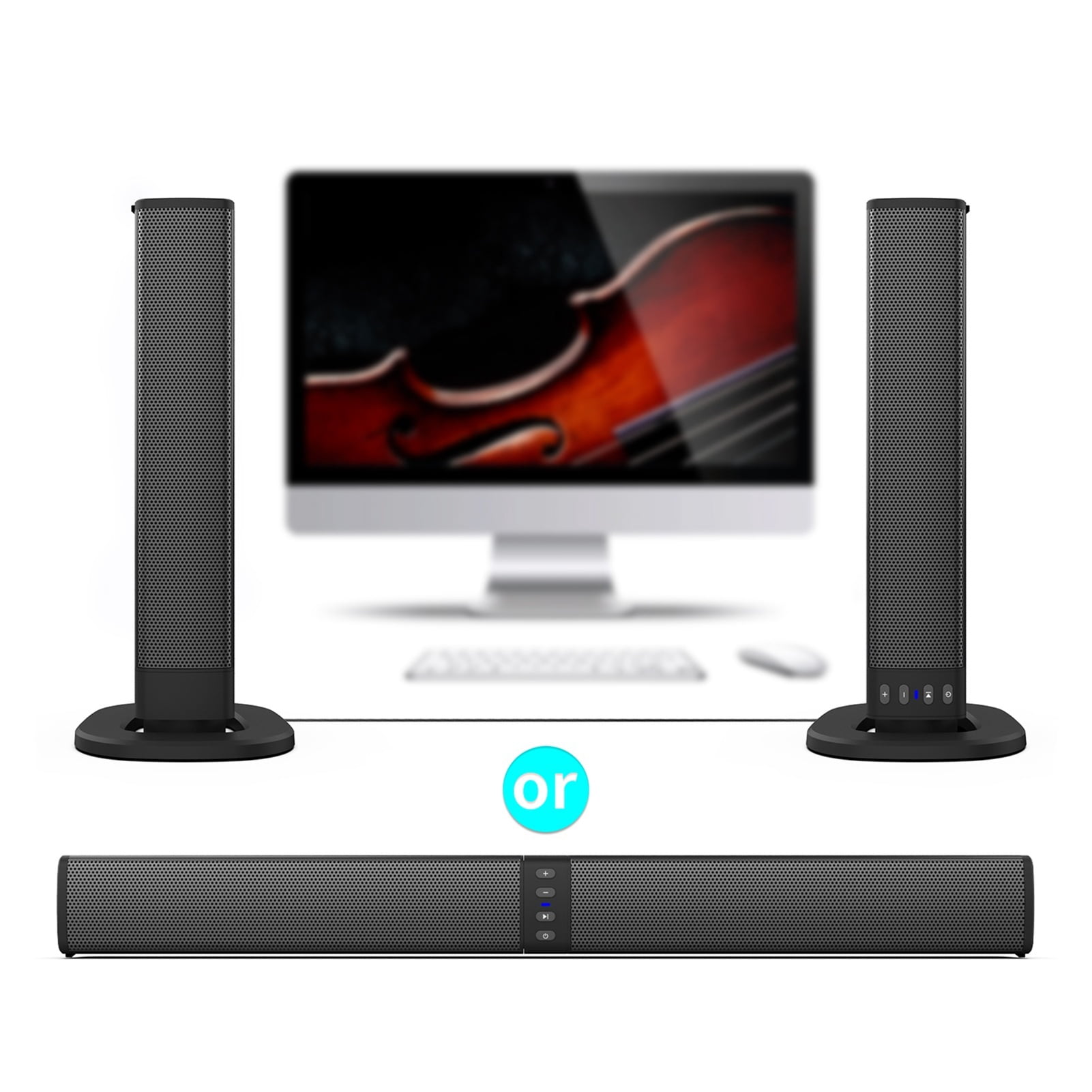 BS-36 Wireless Bluetooth Speakers TV Sound Bars Detachable Sound Bar Home Theater Dual Connection Methods For TV PC Smartphone,High Sound