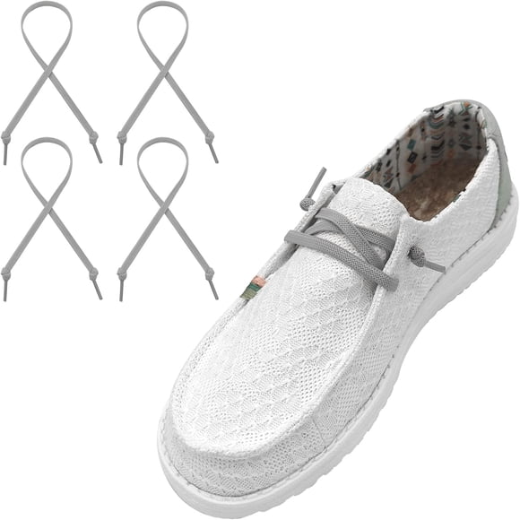 High - Quality 2 Pairs Elastic Flat Shoe Laces Replacement Laces for Hey Dude, Flat Shoelaces,Shoe Strings Replacement for Hey Dude Gray 11Inch that offer great value. Get yours today!