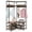 Rustic Brown, variant on Costway Corner Garment Rack L-shaped Clothes Rack with Open Shelves & Adjustable Foot Pads White
