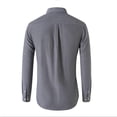 thumbnail image 3 of Admvng Work Shirts For Men Casual Cardigan Solid Color Textile Long Sleeved Shirt M-5XL, 3 of 7