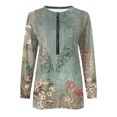 thumbnail image 4 of 2023 Chandail de Mode pour Femmes Rabais de 50 % Liquidation Hauts pour Femmes Automne Manches Longues Chandail Ample Chemise Chic Décontractée Chandails à Rayures à Col Rond pour Dames, 4 of 5