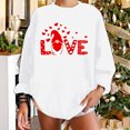 thumbnail image 2 of RKSTN Chandail de la Saint-Valentin pour Femmes, Coupe Ample, Mode Décontractée, Manches Longues, Col Rond, Chandail Grande Taille, Imprimé Cœur d'Amour, Chandails de Couleur Unie, 2 of 6