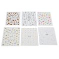 thumbnail image 1 of Autocollant de Clou, 6 Feuille de Motif de Fleur Autocollant de Clou Flowe Modèle Clou Durabilité Améliorée, 1 of 8