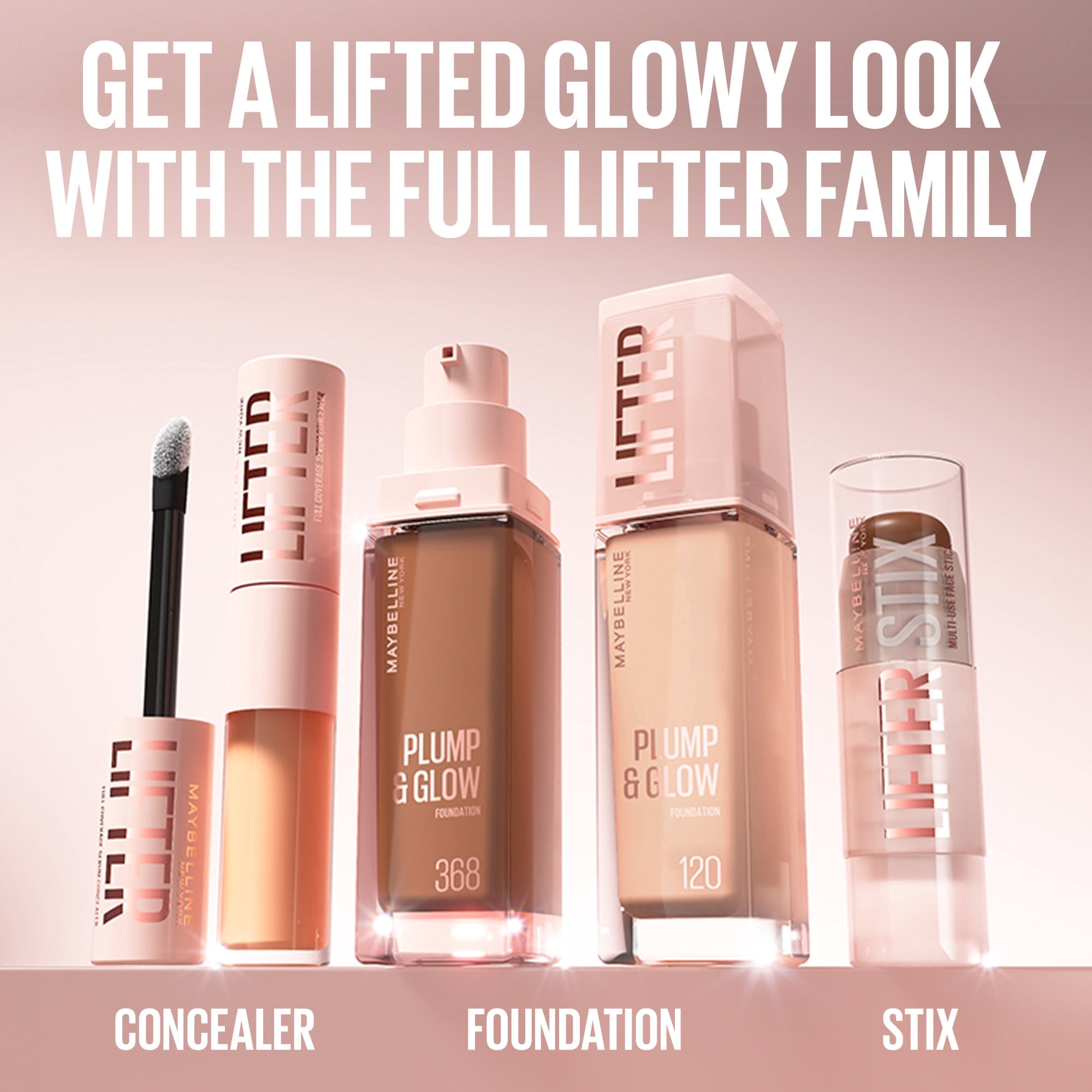 Maybelline New York Lifter Plump & Glow Fond de Teint Soin pour la Peau, Fini Lumineux