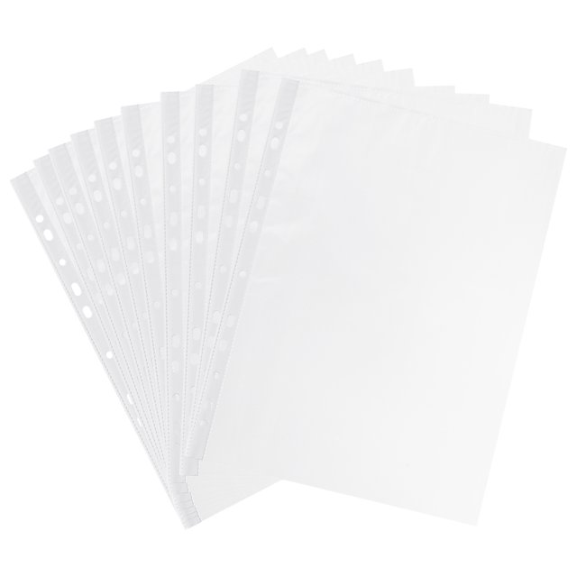 Unique Bargains Protège-Feuilles Format A4, Transparent, 200 Unités