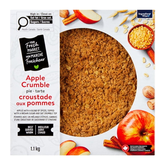 Tarte à la croustade aux pommes Mon marché fraîcheur, 1,1 kg