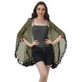 thumbnail image 2 of Moomaya Open Front Printed Shrug Printed Kimono Sleeve Beach Cover Up For Women, 2 of 5