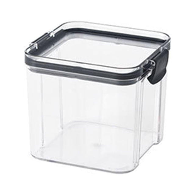 HEVIRGO Multifunctional Food Jars Candy Storage Cookie Jars with Lids Space Saving Clear Food Containers with Lids Suitable for Refrigerator Kitchen, M(23.7 oz)