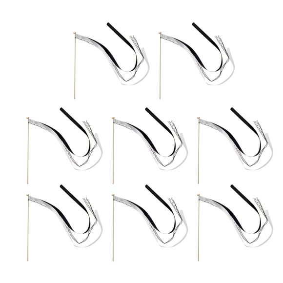 8Pcs Wedding Fairy Wand Streamer Wand Ribbon Stick Party Streamers Wedding Decor