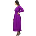 thumbnail image 2 of Bimba Robe Maxi Longue Décontractée en Coton pour Femme à Taille Smockée, 2 of 8