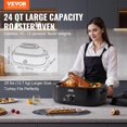 thumbnail image 2 of VEVOR Electric Roaster Oven, 24 QT Turkey Roaster Oven with Self-Basting Lid, 1450W Roaster Oven with Defrost & Warm Function, Adjustable Temp, Removable Pan & Rack, Fits Turkeys Up to 28LBS, Black, 2 of 8
