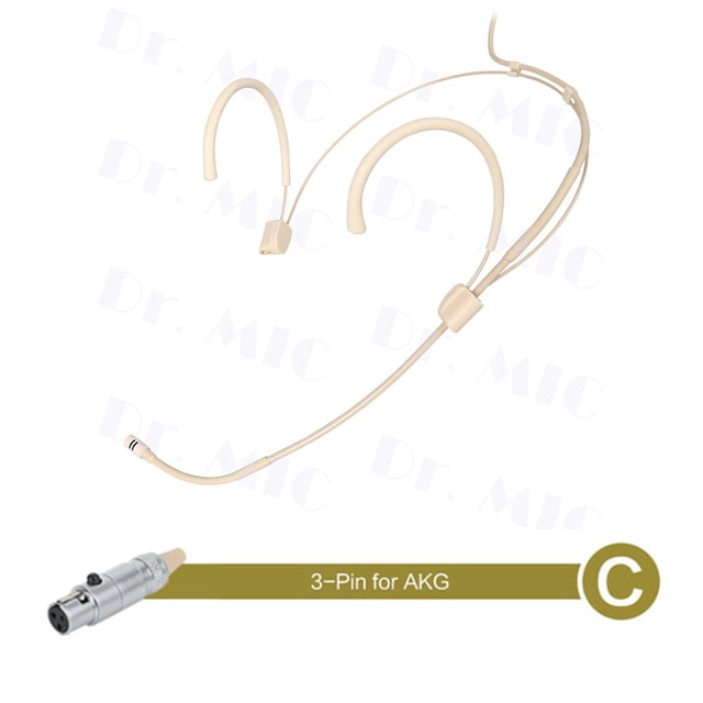 Adjustable Headset Mic Cardioid Headworn Microphone 3.5Mmxlr for Wireless