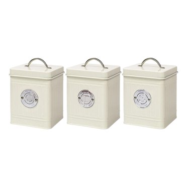 Ensemble de 3 Bocaux de Comptoir de Cuisine Ustensiles de Cuisine Étui Carré 11,5x11,5x14 cm Aliments