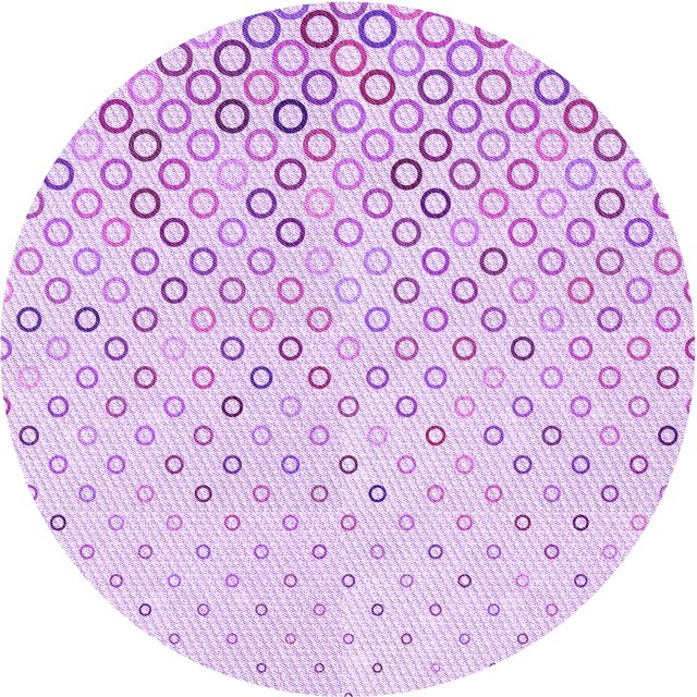Ahgly Tapis Rond Lavable en Machine Intérieur Transitionnel Heliotrope Violet, 4 Pieds Rond