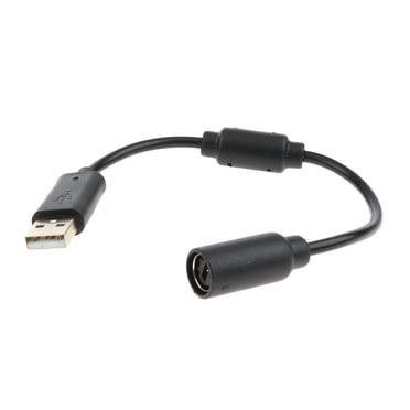 Adaptateur Convertisseur USB Câble à Dégagement Rapide pour Manette Xbox 360 Conversion PC Noir