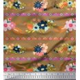 thumbnail image 1 of Soimoi Poly Georgette Fabric Leaves & Floral Artistic Fabric Prints by Yard 52 Inch Wide, 1 of 1