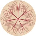 thumbnail image 1 of Ahgly Company Tapis d'Intérieur Ronds Lavables à la Machine, Style Transitionnel, Pêche Beige, Tapis de Zone, 3 Pieds Rond, 1 of 7