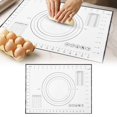 thumbnail image 2 of 1 Pcs Silicone Baking Mat,Non-Stick Silicone Baking Mats with Measurements,Reusable Cookie Bread Rolling Mats,Kitchen Counter Kneading Cooking Board Mat,for Pizza Cookies Fondant Making,Black, 2 of 9