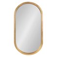 thumbnail image 2 of Kate and Laurel Travis Modern Capsule Wall Mirror, 20 x 30, Gold, Chic Geometric Wall Hanging Mirror For Display, 2 of 8