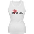 thumbnail image 1 of I Hate You White Juniors Soft Tank Top, 1 of 1