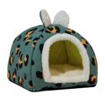 thumbnail image 2 of Cat House Cat Bed Furniture Kennel Sleeping Washable for Cats or Small Dogs Soft Blue Medium, 2 of 9