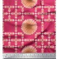 thumbnail image 1 of Soimoi Poly Georgette Fabric Artistic Flower & Arrow African Print Fabric by Yard 52 Inch Wide, 1 of 1