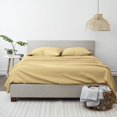 thumbnail image 4 of Linen Market Ultra Soft Easy Care Microfiber 16" Deep Pocket Basic 4 Piece Bed Sheet Set with Pillowcases, Gold, Queen, 4 of 10