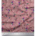 thumbnail image 1 of Soimoi Pink Cotton Duck Fabric Cage & Humming Bird Print Sewing Fabric Yard 56 Inch Wide, 1 of 5