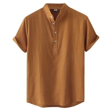Ketyyh-chn99 Mens Tshirts Golf Shirts Men 2024 Summer Men's Ultra Soft T-Shirt Lightweight Long/Short Sleeve Casual Basic Tee Shirt Brown,S