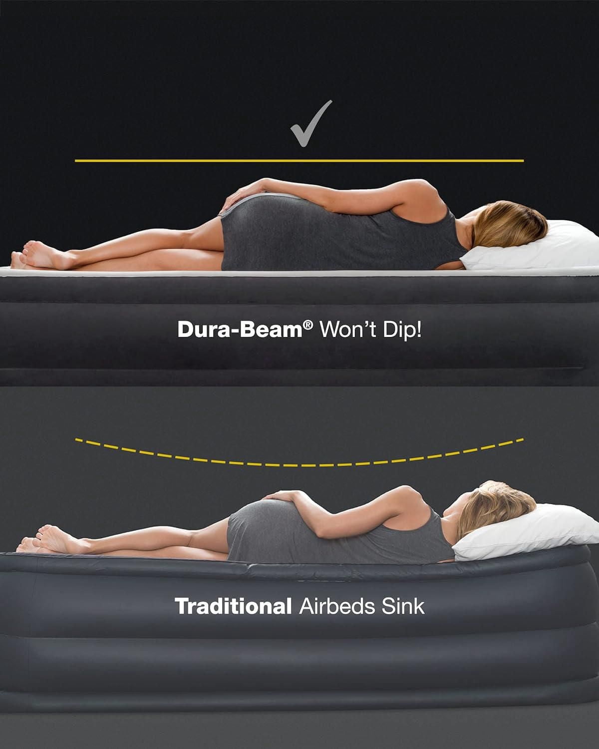 Matelas pneumatique Intex Dura-Beam® Plus Comfort 14" Queen avec pompe USB intégrée