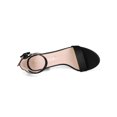 thumbnail image 4 of BLISSFUL STEP Women Buckle Block Heel Ankle Strap Open Toe Sandals Black 8, 4 of 8