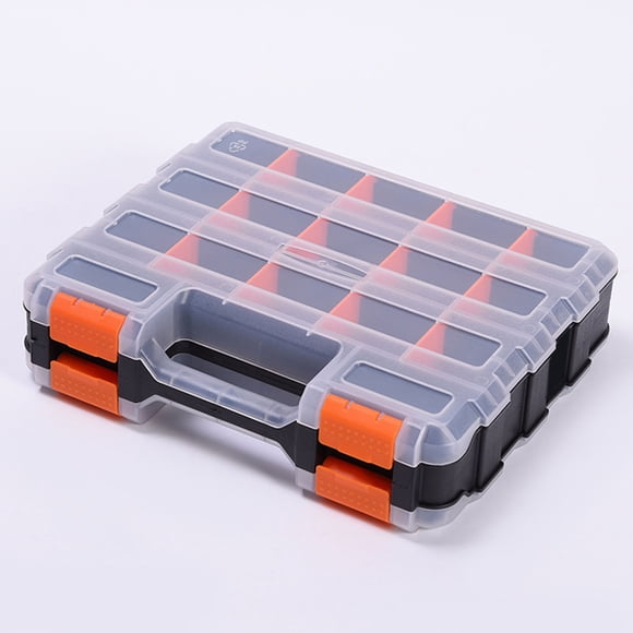 Cqxid Tool Bag Under $30 Double Sided Portable Plastic Hardware Tools Accessories Box Electronic Components Sorting Box Parts Box Storage Box