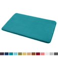 thumbnail image 2 of 1 Small Clara Clark Bath Mat Bathroom Rug - Absorbent Memory Foam Bath Rugs - Non-Slip, Thick, Cozy Velvet Feel Microfiber Bathrug, Plush Shower, Toilet- Floor Bathmats Carpet - Teal - 17"x24", 2 of 4
